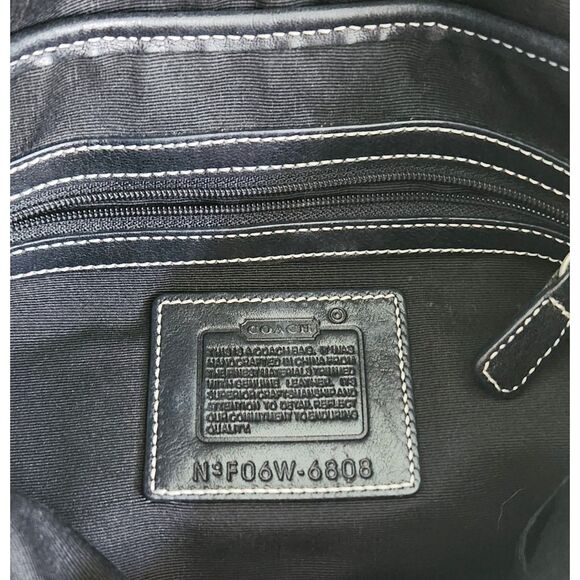 Coach 6808 Y2K Soho shoulder bag w/ sig. C canvas,black leather,silver hardware - Picture 7 of 8